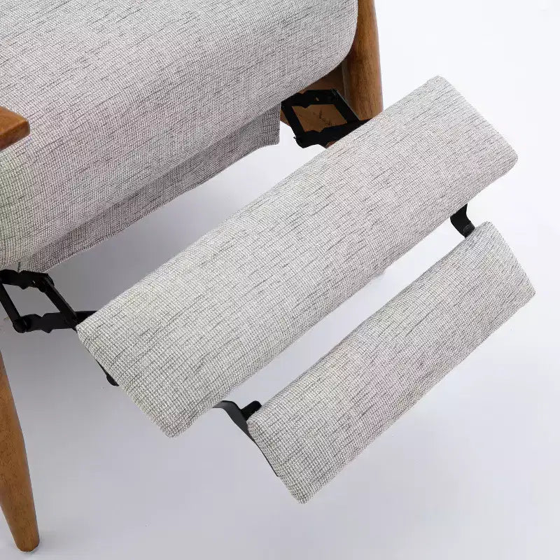 Comfort Pointe Terni Press-Back Recliner Sea Oat: Upholstered Polyester, Wood Frame, Foam Fill