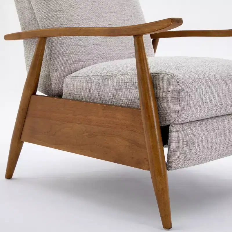 Comfort Pointe Terni Press-Back Recliner Sea Oat: Upholstered Polyester, Wood Frame, Foam Fill