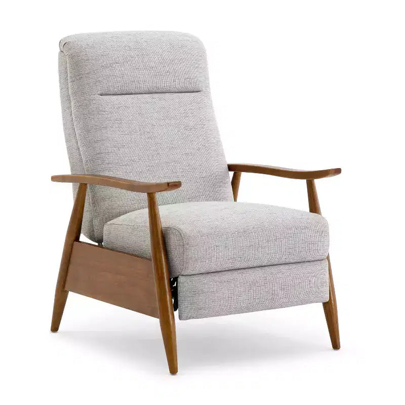 Comfort Pointe Terni Press-Back Recliner Sea Oat: Upholstered Polyester, Wood Frame, Foam Fill
