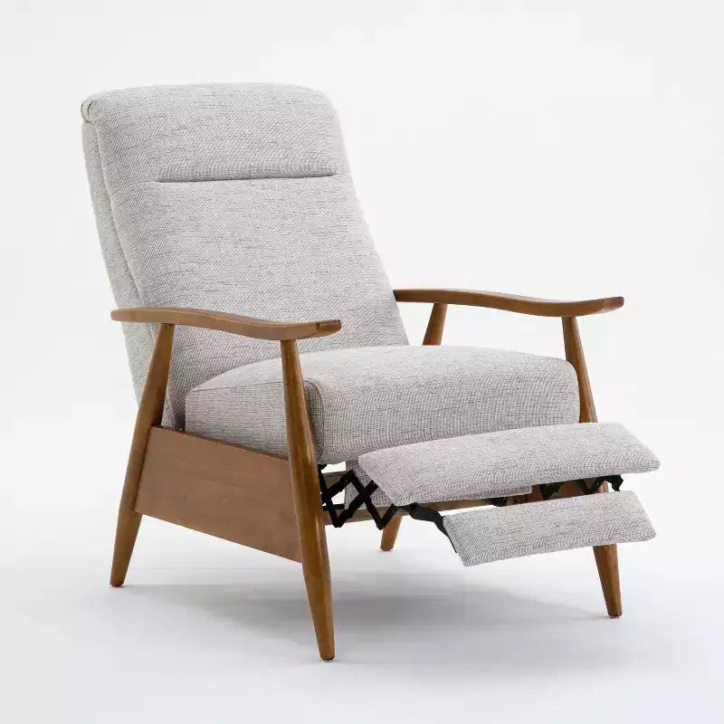 Comfort Pointe Terni Press-Back Recliner Sea Oat: Upholstered Polyester, Wood Frame, Foam Fill