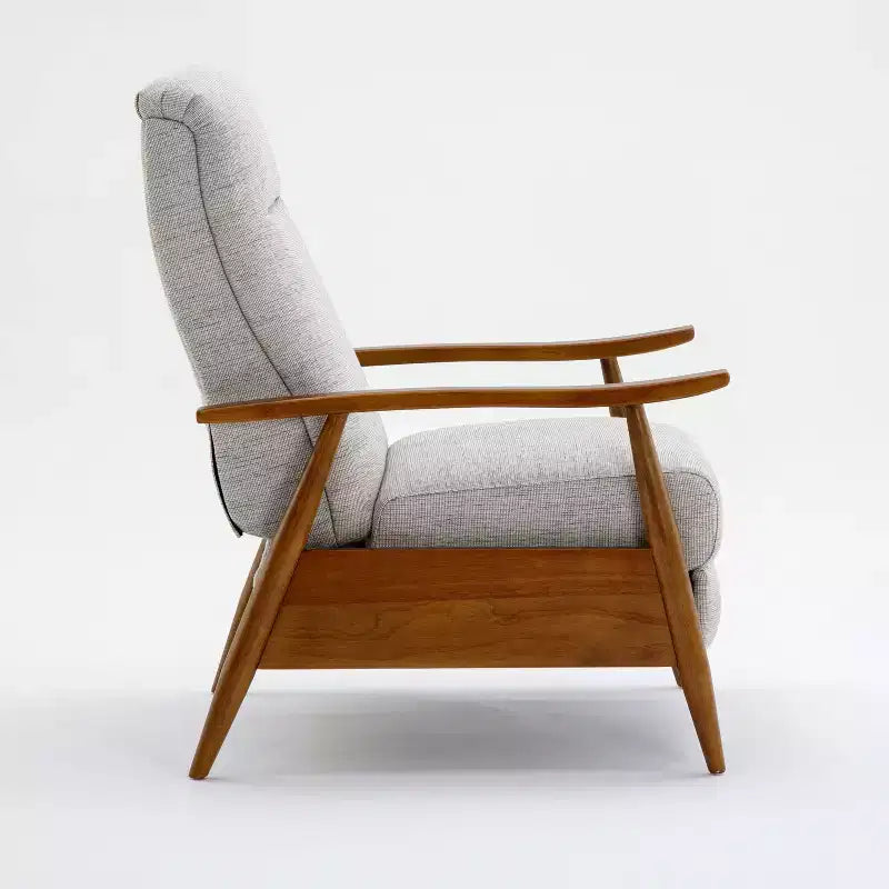Comfort Pointe Terni Press-Back Recliner Sea Oat: Upholstered Polyester, Wood Frame, Foam Fill