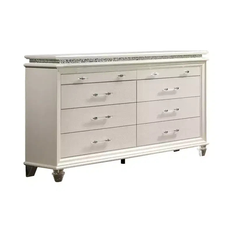 2pc Granite Nightstand and Dresser Set Pearl White - HOMES: Inside + Out