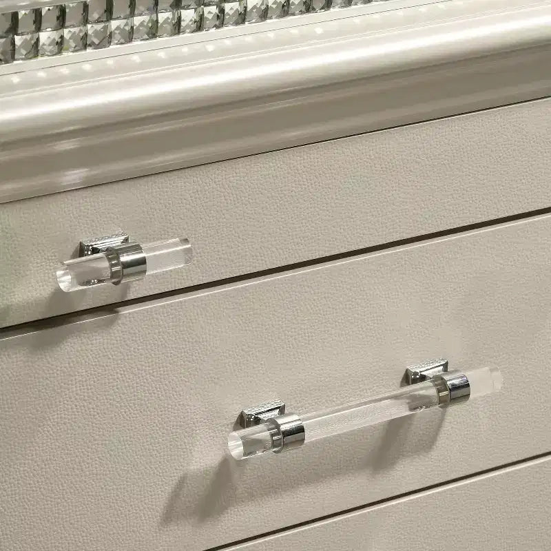 2pc Granite Nightstand and Dresser Set Pearl White - HOMES: Inside + Out