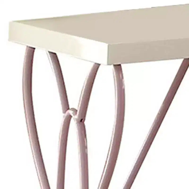 Priya Ii 22" Nightstands White/Light Purple - Acme Furniture: Metal Frame, Wood Surface, Meets ASTM Safety Standards
