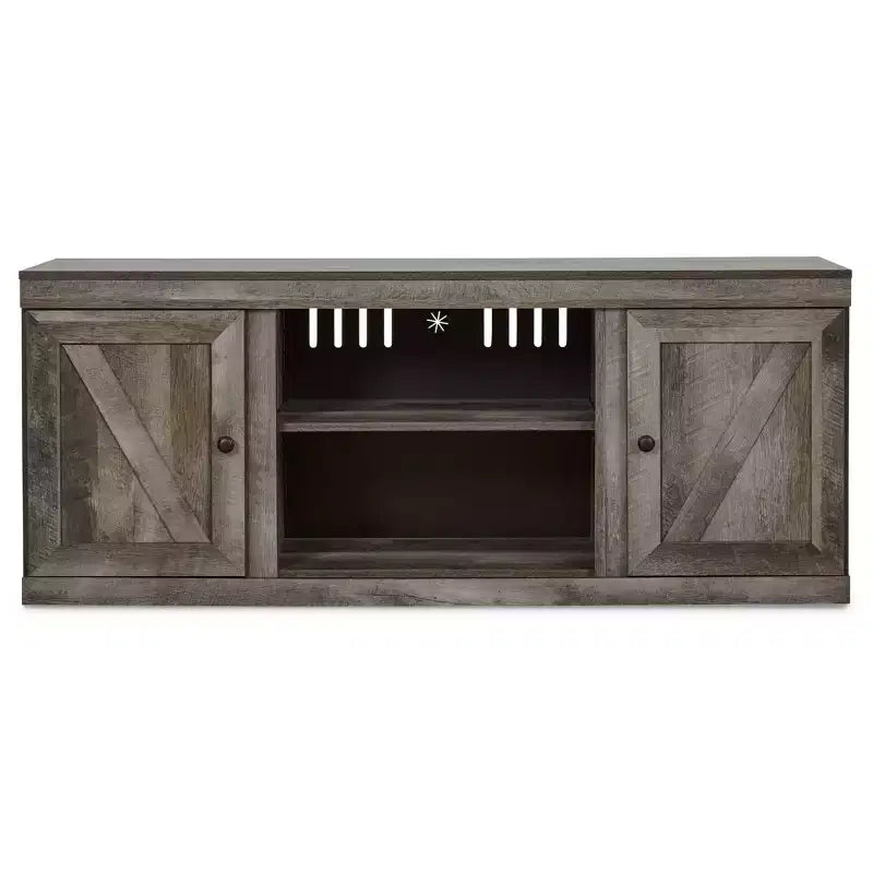 Signature Design by Ashley 60" Wynnlow TV Stand for TVs up to 65" Brown/Beige: Rustic Media Console with Cable Management