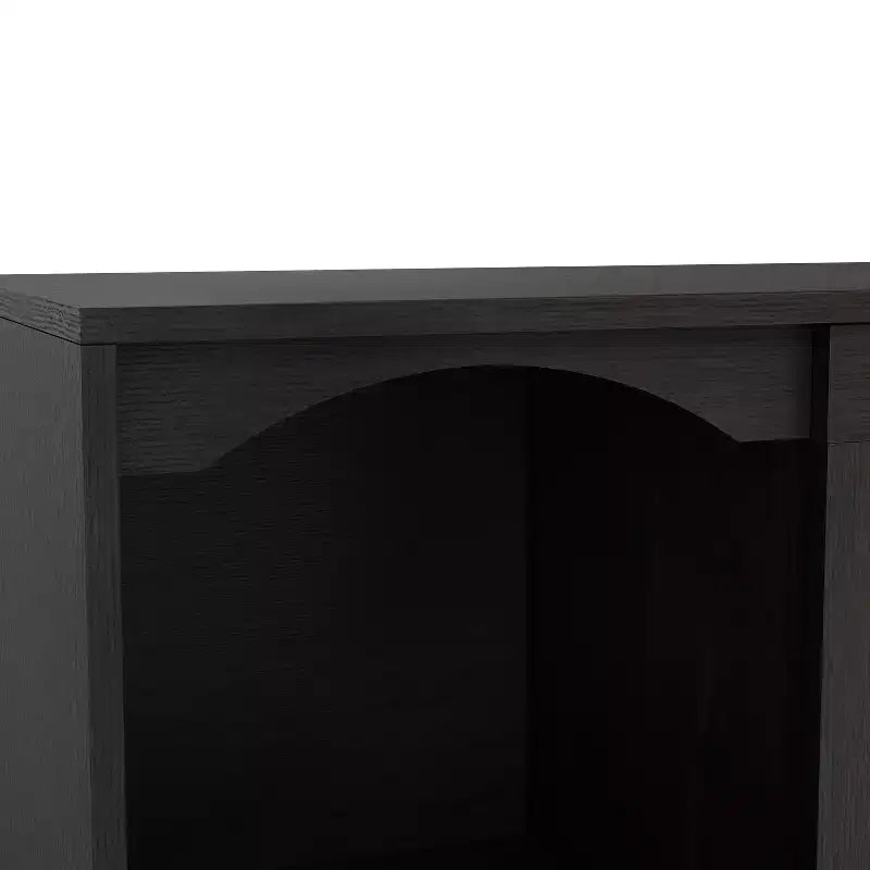 Meuble TV Jenny pour téléviseurs jusqu'à 70" : finition espresso, cadre en bois, étagères ouvertes, capacité de 68 kg