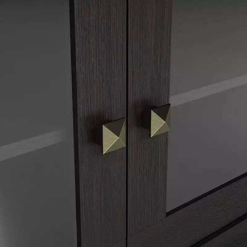 Meuble TV Jenny pour téléviseurs jusqu'à 70" : finition espresso, cadre en bois, étagères ouvertes, capacité de 68 kg