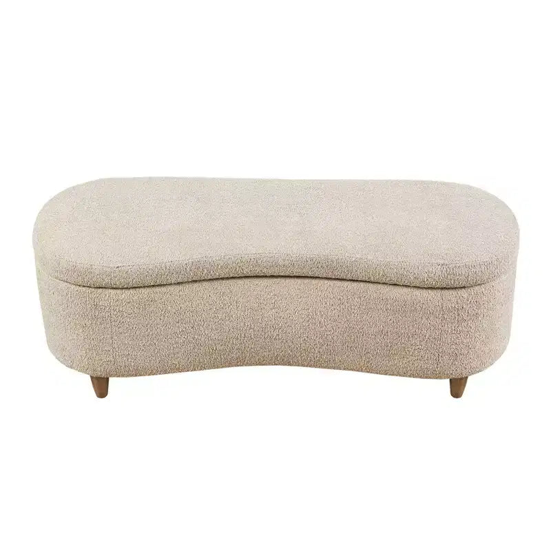 Bailey Boucle Flip Top Storage Bench Taupe - Ink+Ivy: Upholstered Ottoman, Bedroom Furniture with Wood Legs