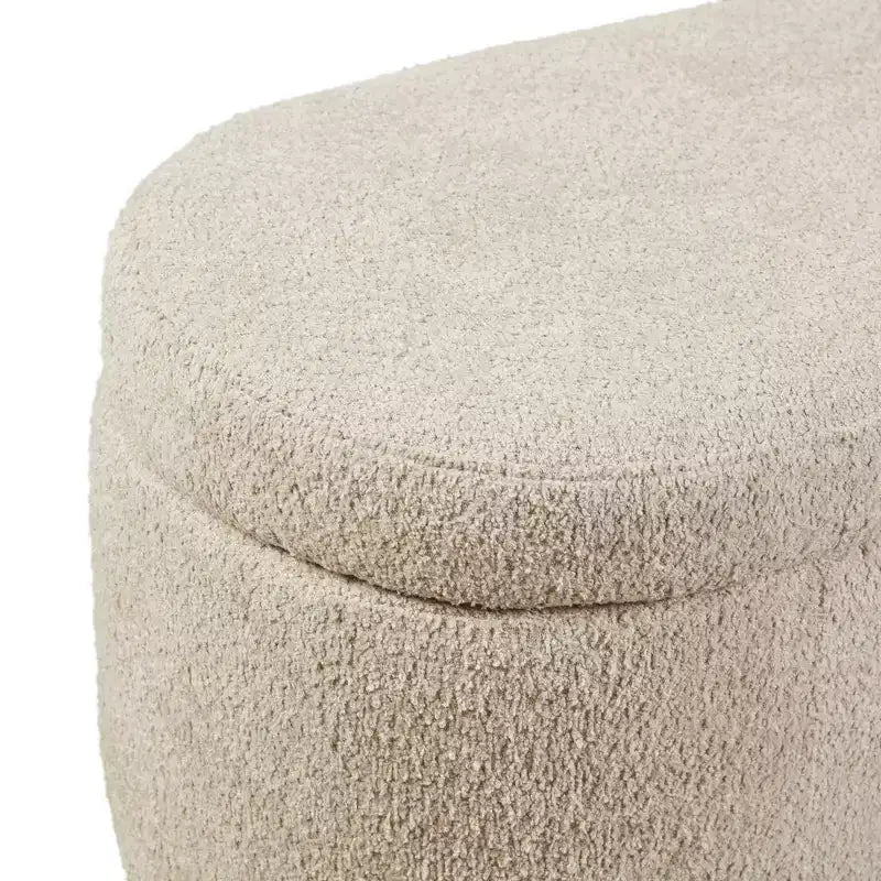 Bailey Boucle Flip Top Storage Bench Taupe - Ink+Ivy: Upholstered Ottoman, Bedroom Furniture with Wood Legs