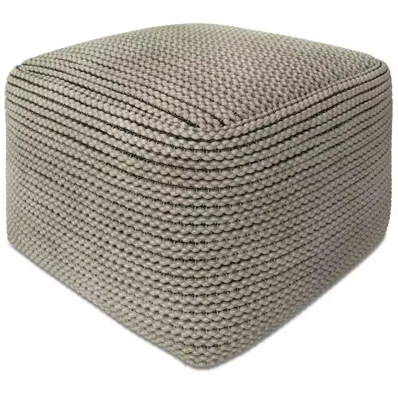 Bayhill Outdoor/Indoor Pouf Cream - WyndenHall
