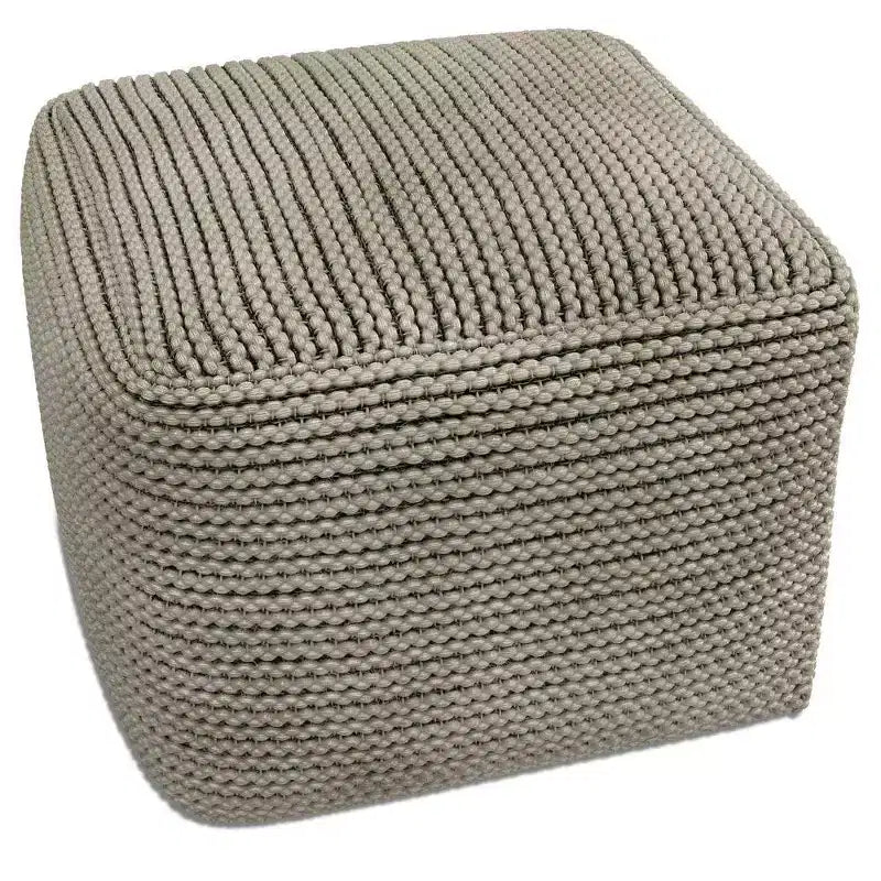Bayhill Outdoor/Indoor Pouf Cream - WyndenHall