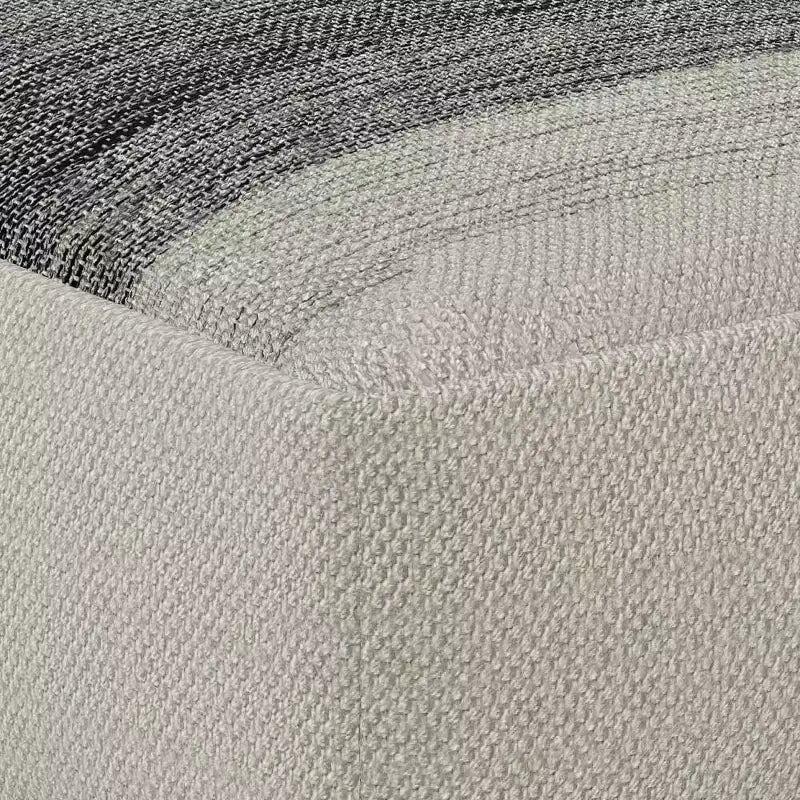 Irena Square Woven PET Polyester Pouf Gray/White - WyndenHall: Contemporary Upholstered Ottoman, 250 lb Capacity, 19.7"x19.7"x10"