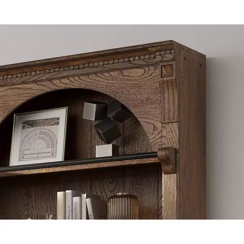 94" Traditional Tall Bookcase Wall, Stratton Collection Brown - Martin Furniture