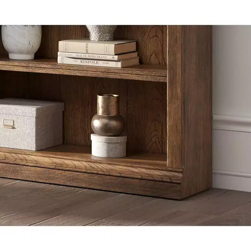 94" Traditional Tall Bookcase Wall, Stratton Collection Brown - Martin Furniture