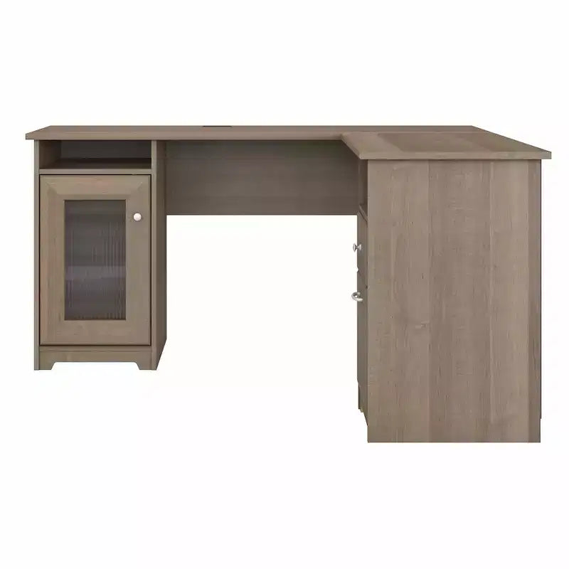 Cabot 60W L Shaped Computer Desk Ash Gray - Bush Furniture