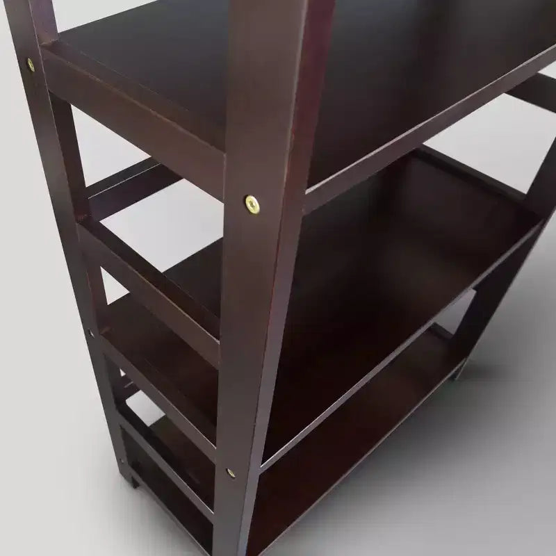 42" 4 Shelf Bookcase Espresso - Flora Home: Solid Wood, Contemporary, Open Back