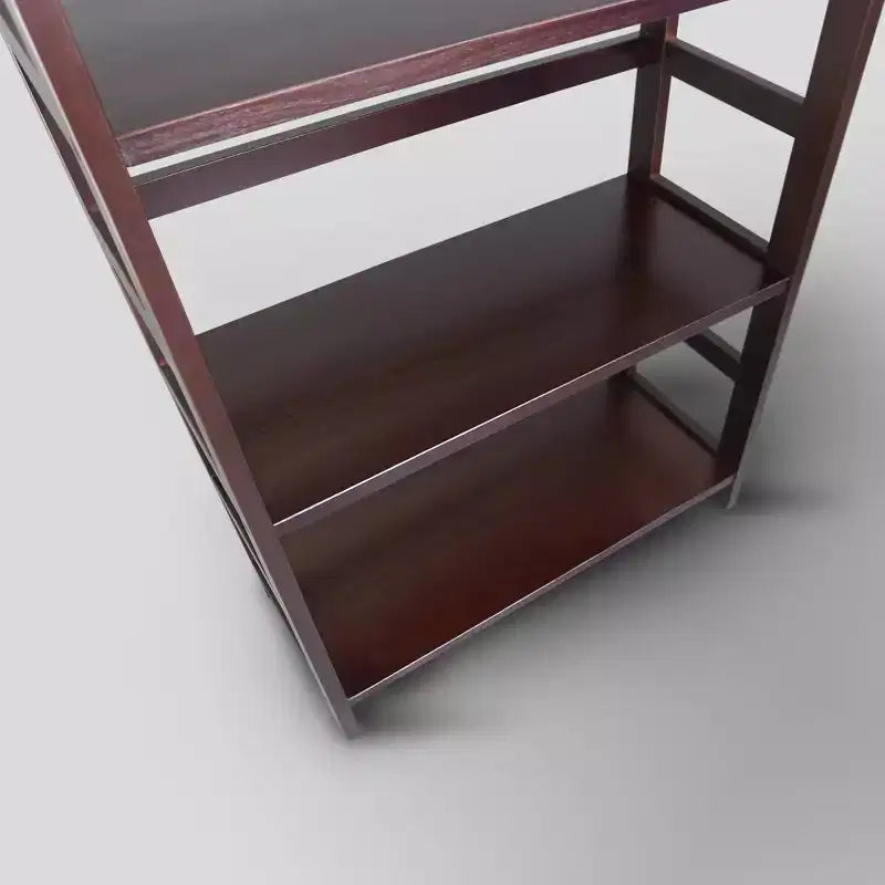 42" 4 Shelf Bookcase Espresso - Flora Home: Solid Wood, Contemporary, Open Back