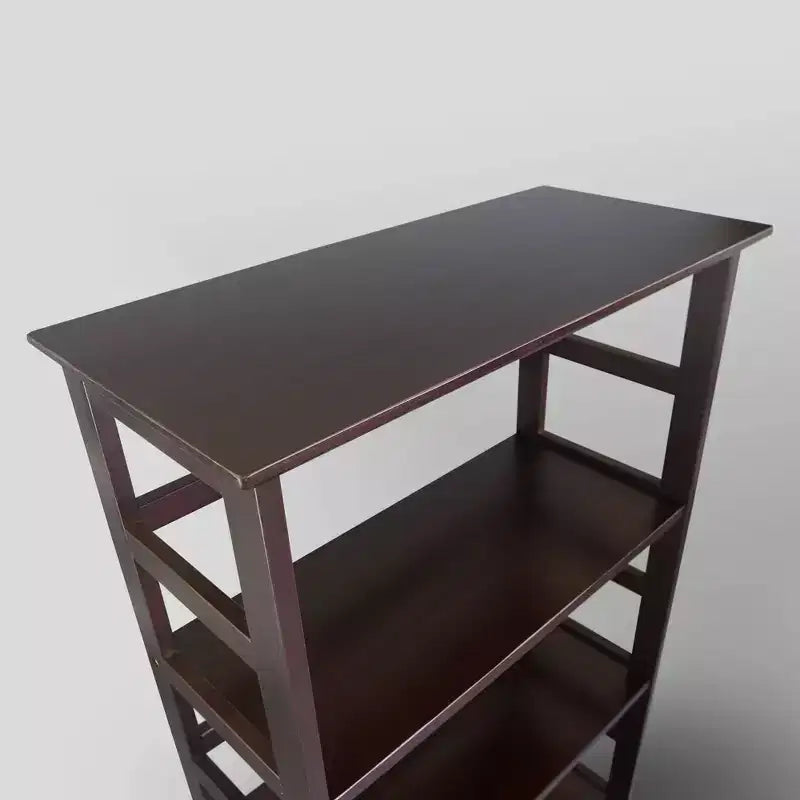 42" 4 Shelf Bookcase Espresso - Flora Home: Solid Wood, Contemporary, Open Back