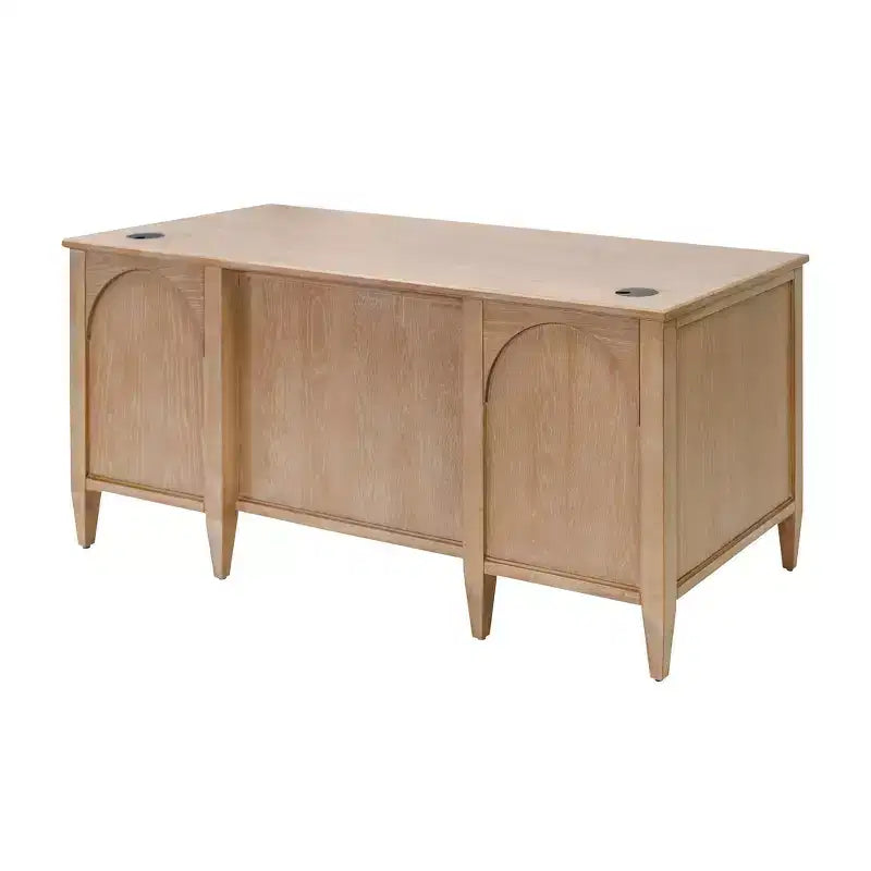 Modern Wood Double Pedestal Desk with Storage Laurel Collection - Martin Furniture: Office Furniture, File Drawer