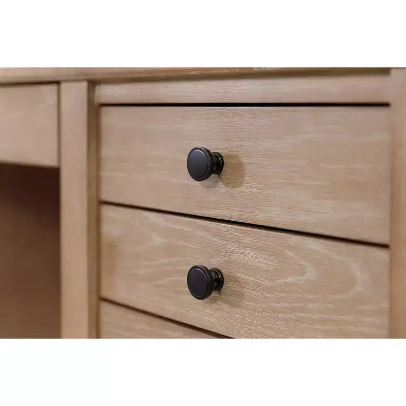 Modern Wood Double Pedestal Desk with Storage Laurel Collection - Martin Furniture: Office Furniture, File Drawer