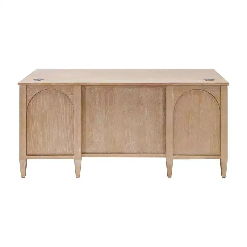 Modern Wood Double Pedestal Desk with Storage Laurel Collection - Martin Furniture: Office Furniture, File Drawer