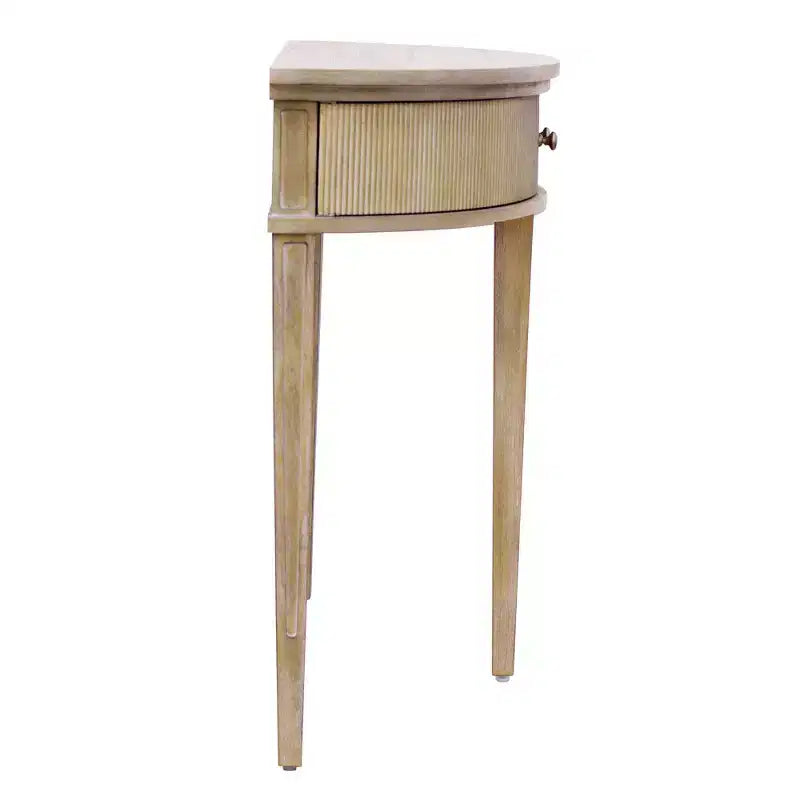 Crestview Storage Console Table Reclaimed Wheat - Martha Stewart: Vintage Demilune Design, Entryway Elegance