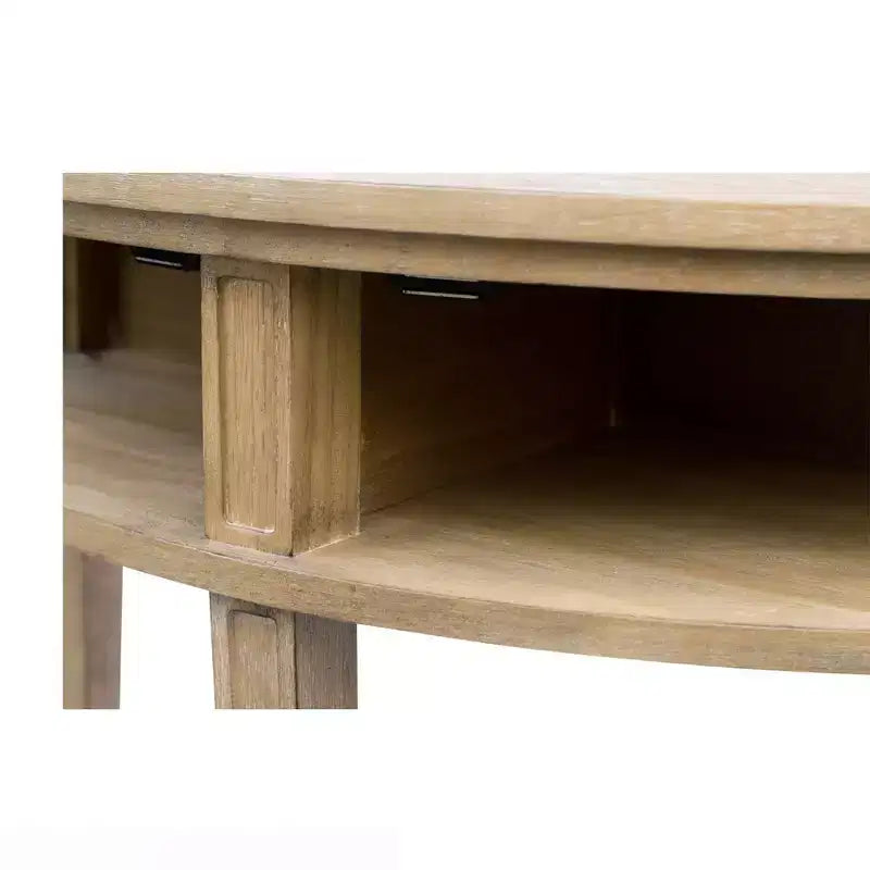 Crestview Storage Console Table Reclaimed Wheat - Martha Stewart: Vintage Demilune Design, Entryway Elegance