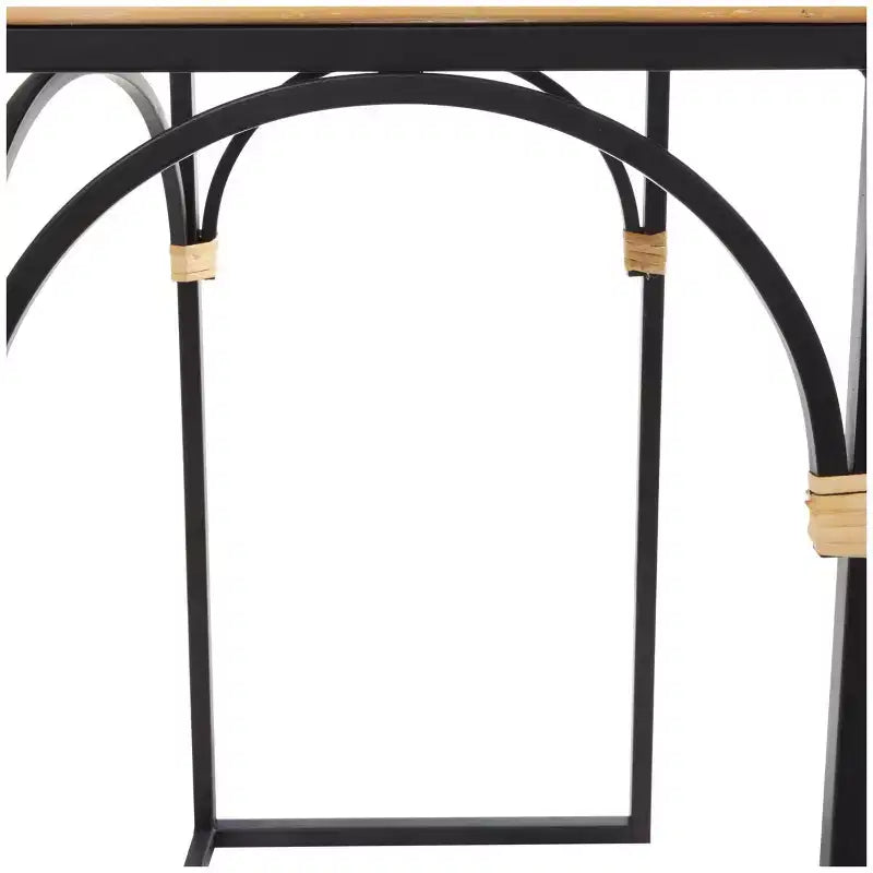 Olivia & May Metal Arched Accent Table: Set of 2, No Assembly, Indoor Use, Modern Farmhouse Style