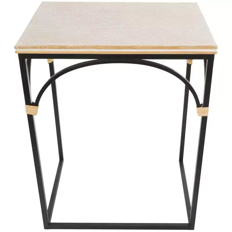 Olivia & May Metal Arched Accent Table: Set of 2, No Assembly, Indoor Use, Modern Farmhouse Style