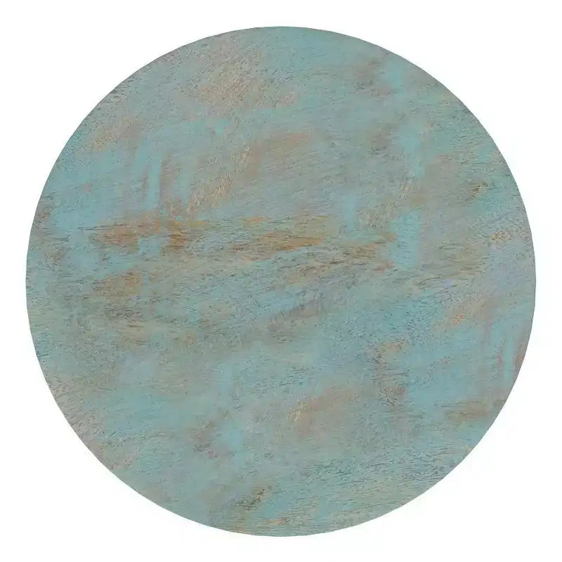 Willis Wooden Accent Table Teal Wash - WyndenHall: Mid-Century Modern, Mango Wood, Scratch-Resistant