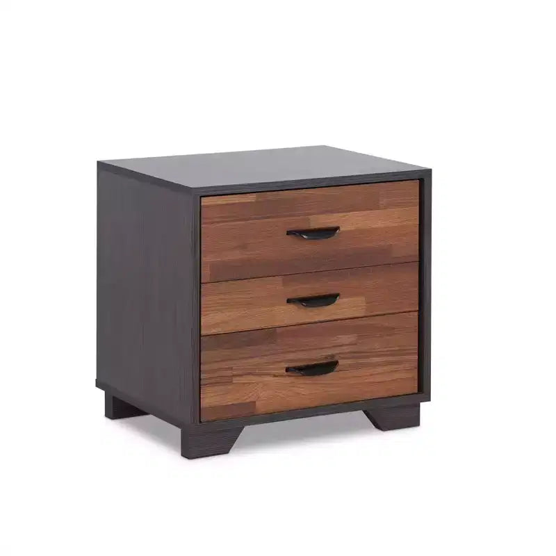 Acme Furniture 20" Eloy Accent Table Walnut/Espresso Finish: Rectangular MDF Top, Wood Legs, Drawer Storage