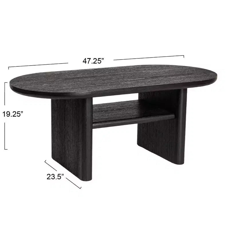 Storied Home Firwood Coffee Table Black