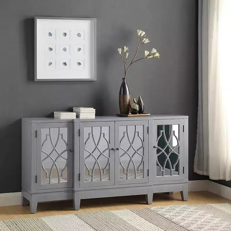 60" Magdi Accent Table Antique Gray Finish - Acme Furniture