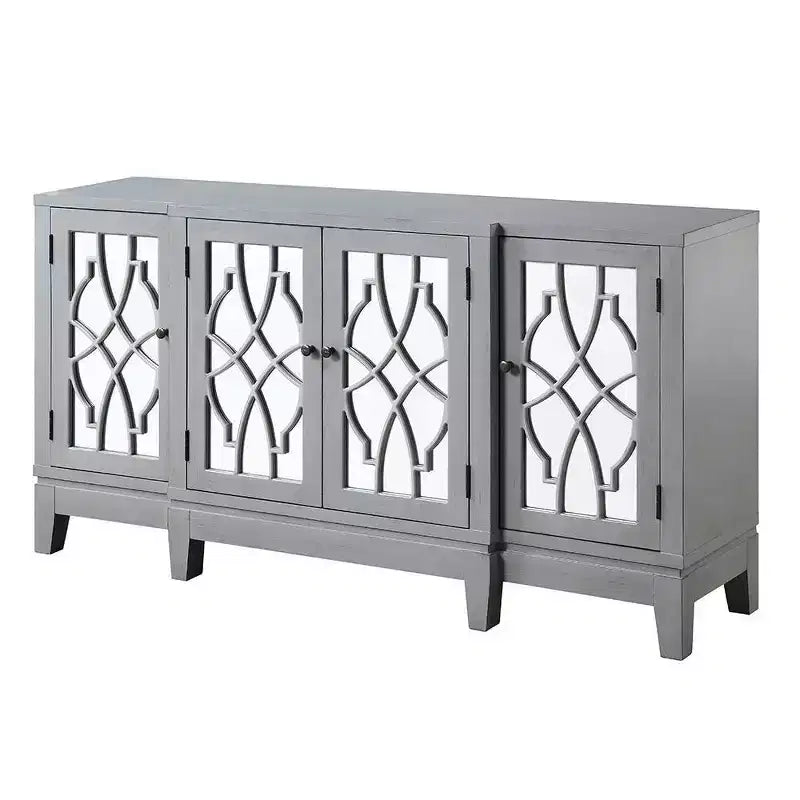60" Magdi Accent Table Antique Gray Finish - Acme Furniture