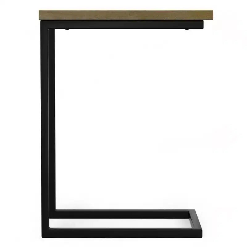 WyndenHall Rhonda C Side Table with Inlay Natural