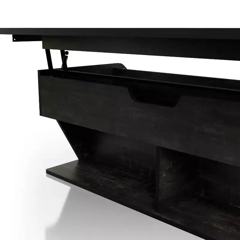 44" Hawkpoint Transitional Lift Top Coffee Table Reclaimed Black Oak - miBasics