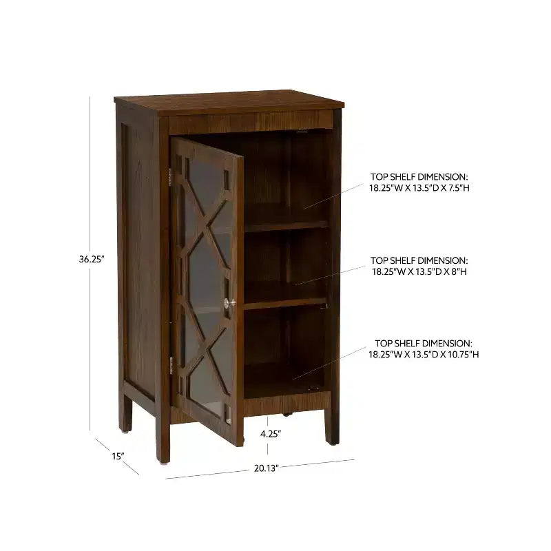 Linon Fetti Small Cabinet Brown