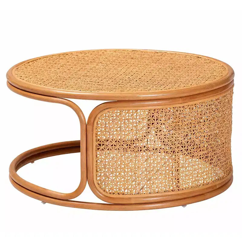 bali & pari Eldon Rattan Coffee Table Honey