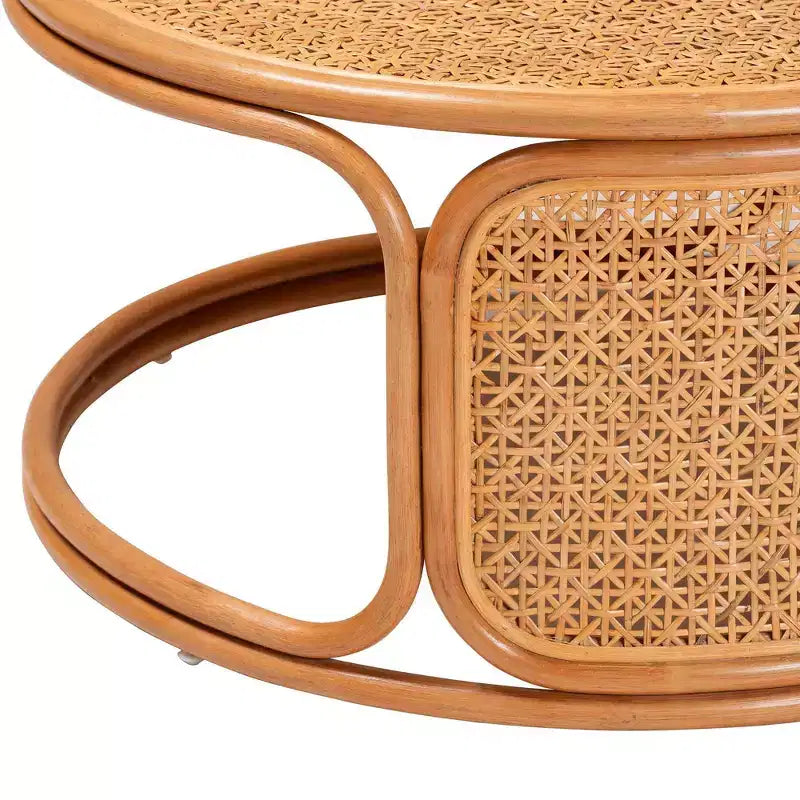 bali & pari Eldon Rattan Coffee Table Honey