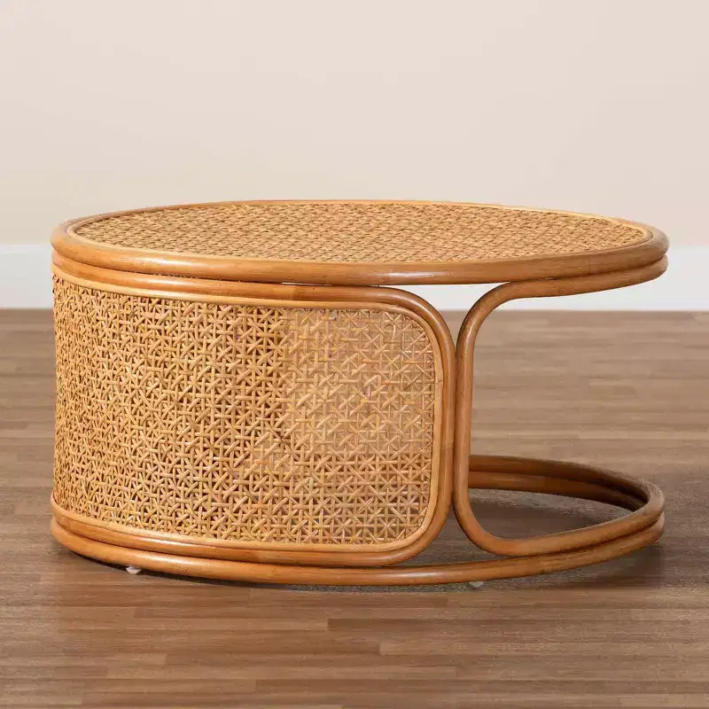 bali & pari Eldon Rattan Coffee Table Honey