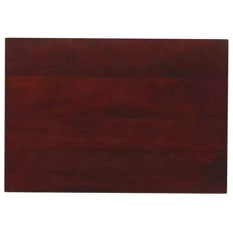 WyndenHall Ebsen Metal and Wood Accent Table Cognac: Contemporary Rectangle Side Table, Scratch-Resistant
