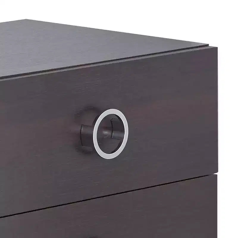 Acme Furniture 20" Elms Accent Table Espresso: MDF Construction, Wood Veneer Top, Drawer Storage, No Tools Assembly