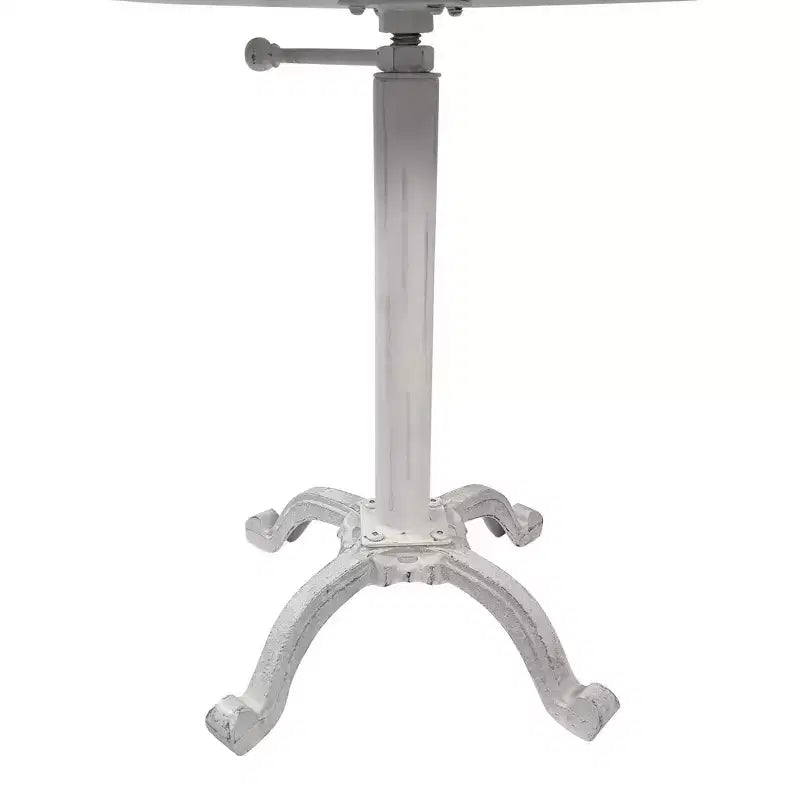 Carolina Living Colton Adjustable Vintage Table Whitewash: Sturdy Iron Base, Mango Wood, 22" Height