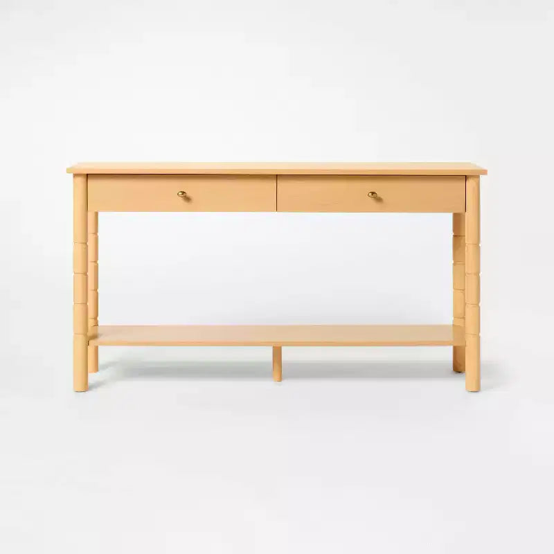 60" Modern Wooden Console Table with Drawer Brown - Threshold™ designed with Studio McGee