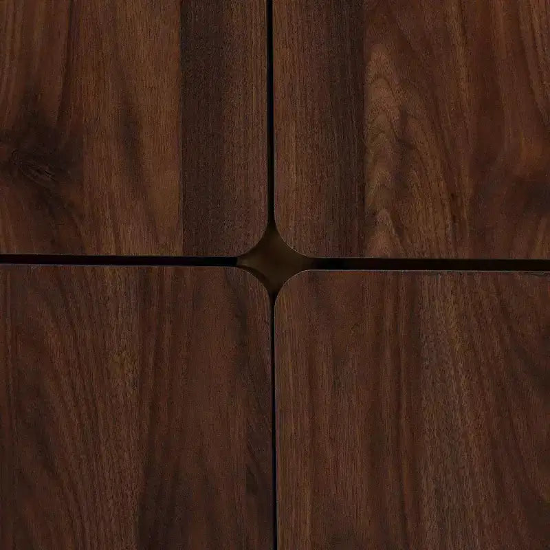 Graceland Wood Shoe Cabinet Walnut Brown/Gold - Baxton Studio: Mid-Century Design, 6 Shelves, Organizes 18 Pairs