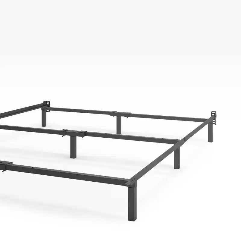 California King 7" Compack Metal Bed Frame Black - Zinus: Durable Steel, 9-Leg Support, Toe-Friendly Design