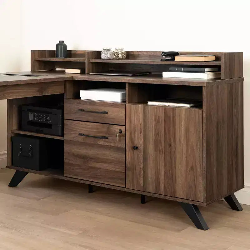 South Shore Twin Londen Bed Brown/Weathered Oak: 3 Drawers, Particle Board, 250lb Capacity