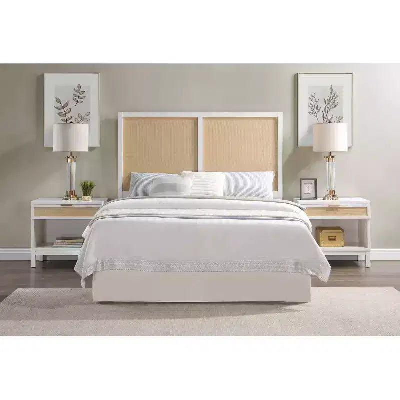 Comfort Pointe Queen/Full Bayport Headboard: Coastal Style, Poplar & MDF, Adjustable Height