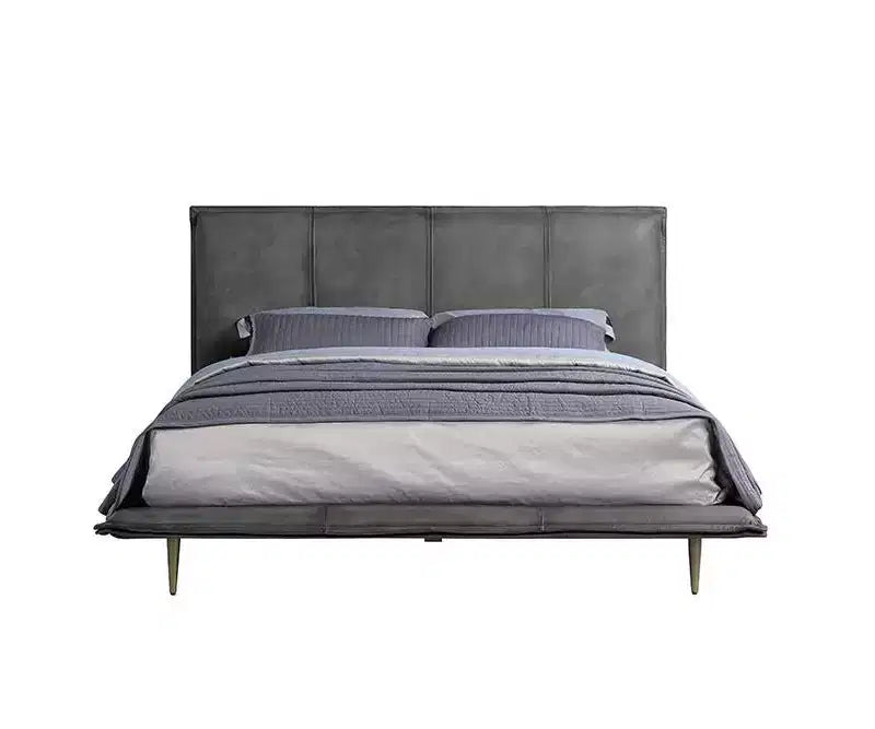 Acme Furniture King Metis Bed Grain Leather Gray