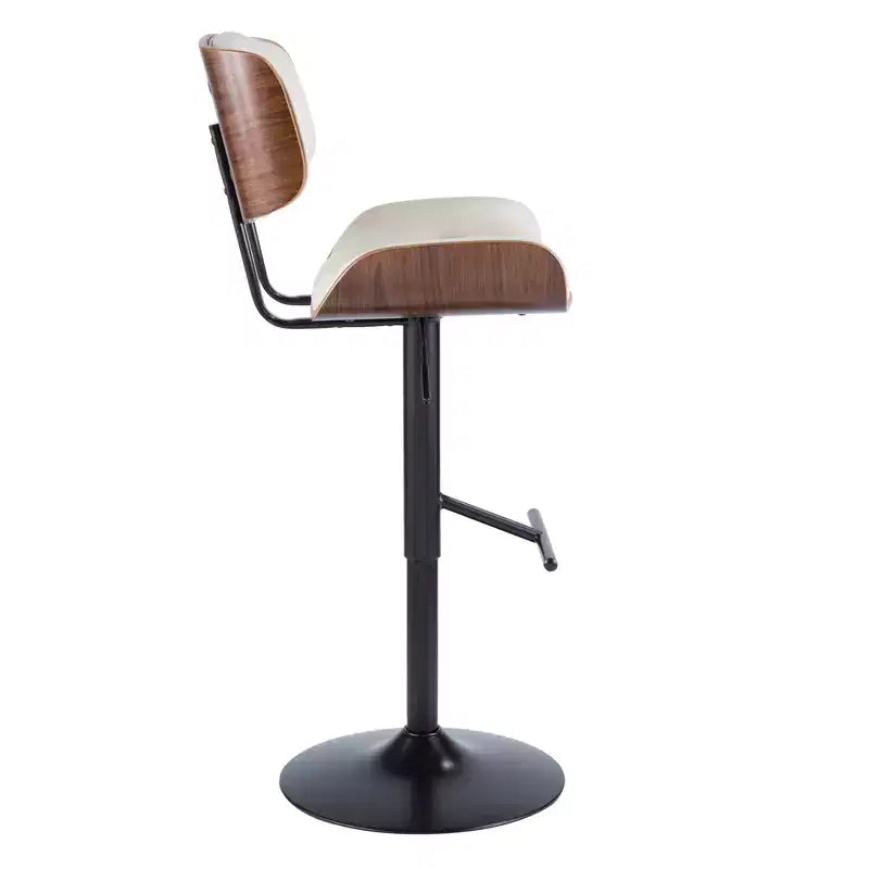 Set of 2 Lombardi Mid-Century Modern Adjustable Counter Height Barstool - Lumisource